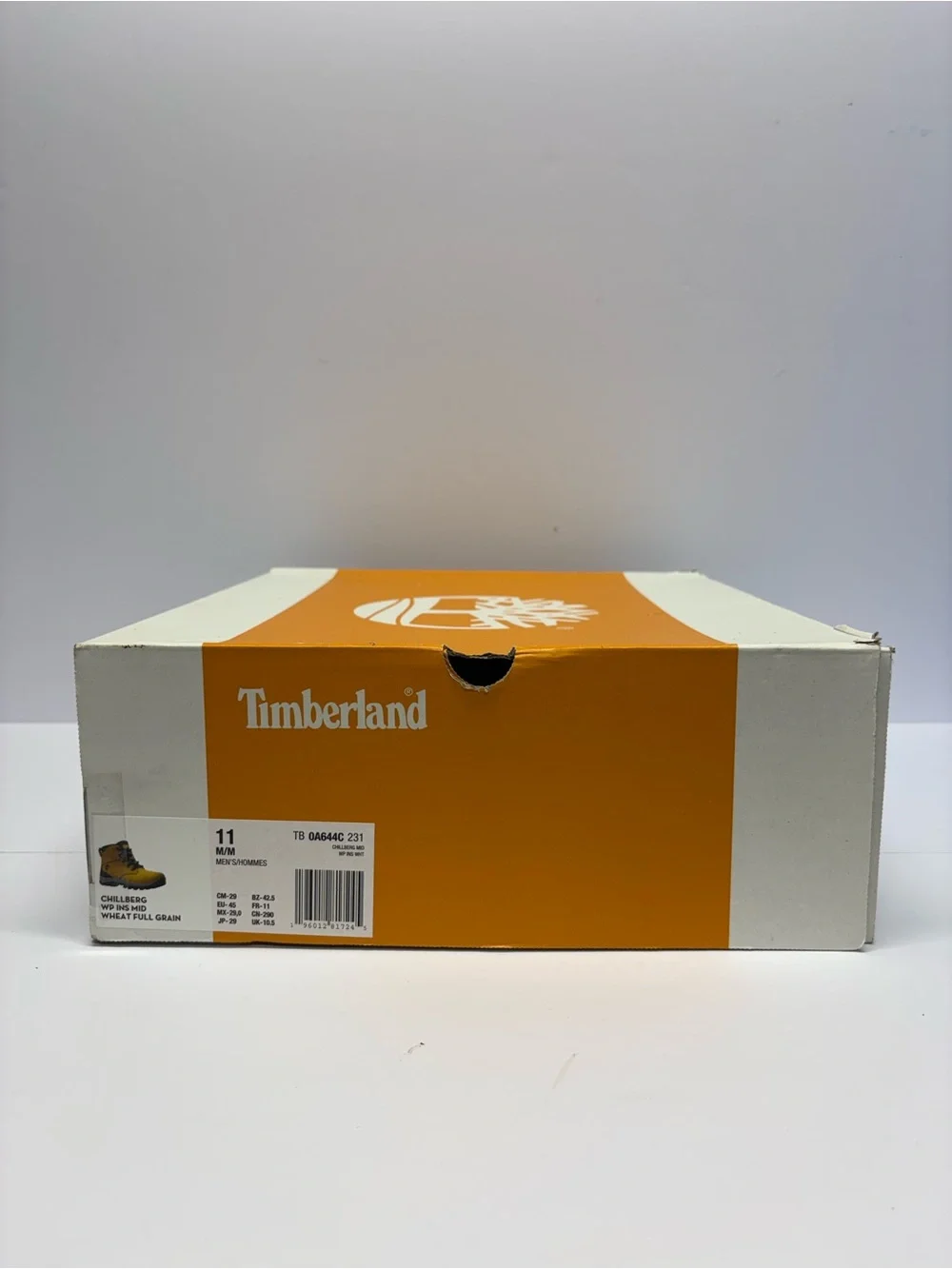Timberland Orange and White Branded Shoe Box